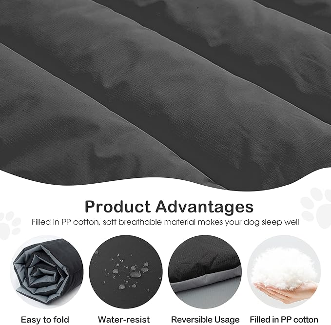 Heeyoo Outdoor Dog Bed, Water Proof Camping Dog Bed, Machine Washable and Easy Clean Travel Dog Bed, Foldable Pet Mat for Small, Medium, and Large Dog and Cat