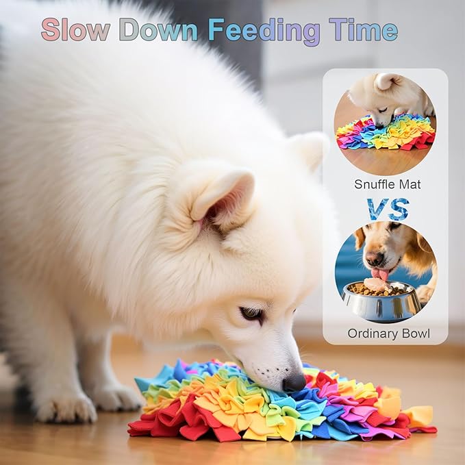Snuffle Mat for Dogs - Dog Feeding Mat, Nosework Training Mats for Foraging Instinct, Enrichment Toys for Small/Medium/Large Dogs
