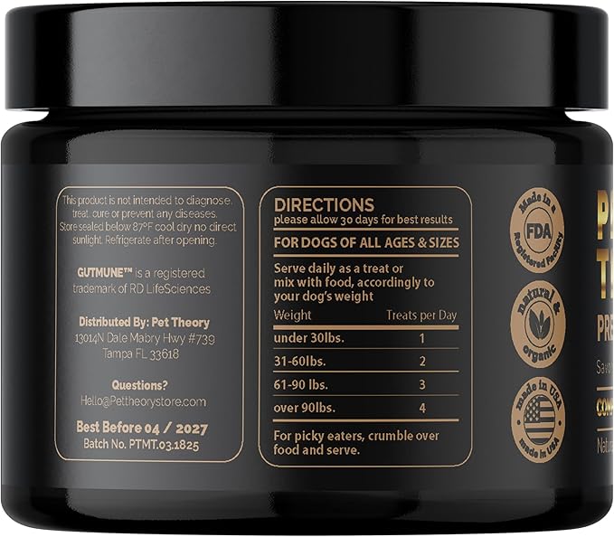 Probiotics for Dogs. Dog Digestive Health-Pre Pro and Postbiotic Combination-Pet Supplements for Gut Health-Supports Digestion, Boost Immunity-100CT Soft Chews