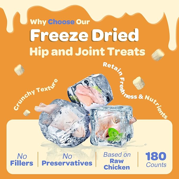 NATURE TARGET Glucosamine for Dogs - Hip and Joint Supplement for Dogs, 180 Crunchy Chews, Glucosamine Chondroitin, Omega-3, MSM, Turmeric for Pain Relief, Dog Joint Supplement Large & Small Breed