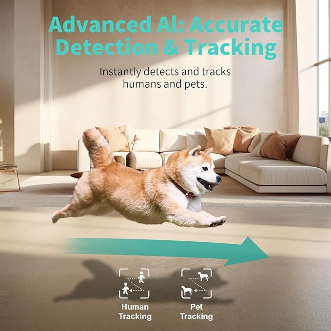 Indoor Camera, 3K HD Indoor Security Camera, 360° Pan/Tilt Pet Camera, 2-Way Audio, Siren, Night Vision, Baby/Pet Monitor with Phone App 2.4G and 5G WiFi, Compatible Alexa and Google Assistant