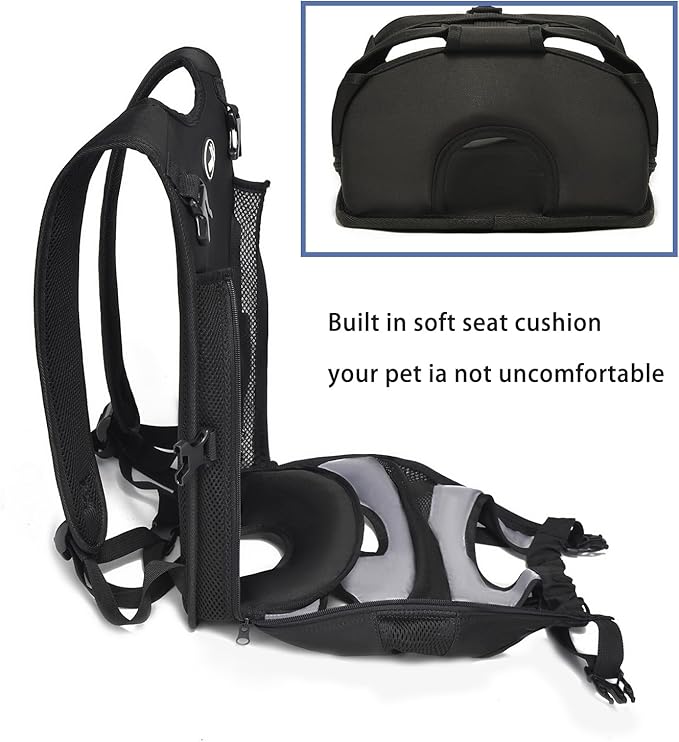 Pet Carrier Backpack, Pet Front Dog Carrier Backpacks, Adjustable Pet Front Cat Dog Carrier Backpack Travel Bag, Legs Out, Easy-Fit for Traveling Hiking Camping for Small Cats Dogs
