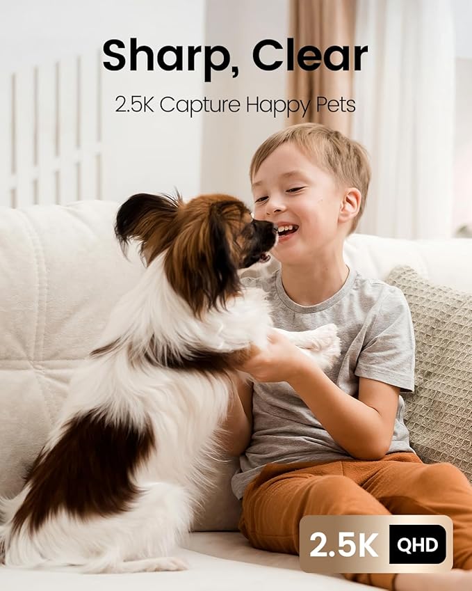 VIMTAG 5G/2.4G Indoor Security Camera, 2.5K Pet Camera with Speaker 360 Pan, Baby Cameras for Home Security Puppy Dog Cat, 2-Way Audio, Free AI Detection, Motion Tracking, IR Night Vision, w/Alexa