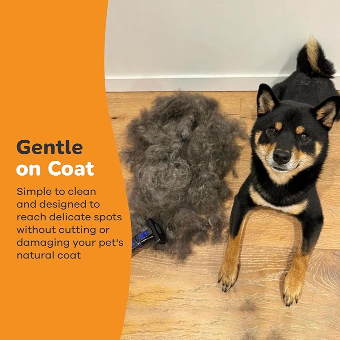Deshedding Dog Brush for Short/Medium Hair (Medium,Pink) – Gentle Deshedding tool for Dogs & Cats – Reduces shedding, without damaging topcoat. Removes Loose Fur & Dead Undercoat.
