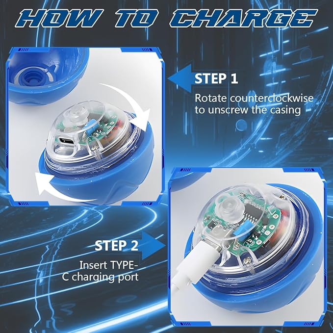 2 Pcs Shaky Ball Toy for Dogs,2025 New Shaky Dog Ball,Upgrad Interactive Dog Ball Automatic Moving Dog Toy Ball,USB Rechargeable Vibrating Dog Ball Remote Control Pet Ball for All Dogs(Orange+Blue)