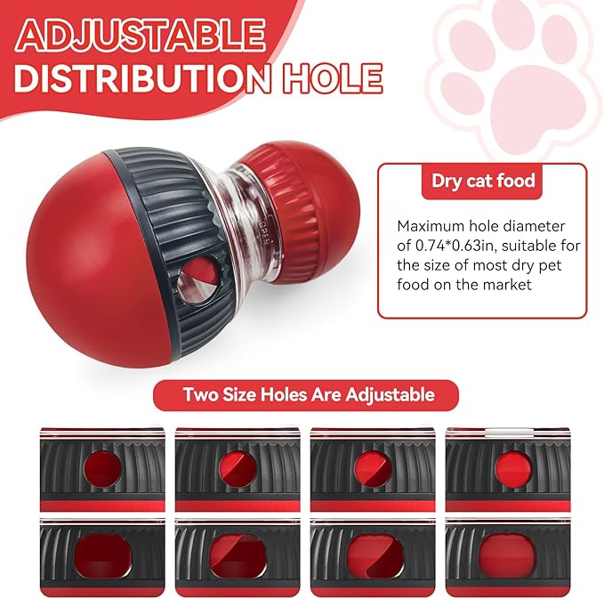 Interactive cat treat dispenser toy ball dispensing for cats interactive feeder toys indoor puzzle cats slow food puzzlesControl Diet& Reduce Boredom increase fun(All Breeds)