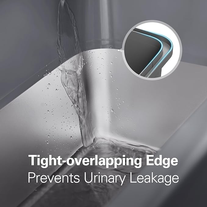 Zarler Stainless Steel Litter Box for Kittens, Small Cat Litter Box 17" L x 13" W x 11.8" H, Metal Kitty Litter Boxes with High Sides, Black (Non-Sticky, Easy to Clean, Anti-Urine Leakage)