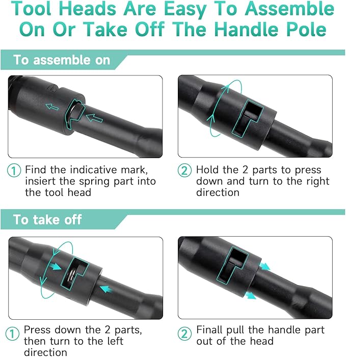 hygger Small Aquarium Cleaning Tools, 4 in 1 Fish Tank Cleaner Kit with Handle,Fish Net,Algae Scraper,Clean Brush,Flat Sponge