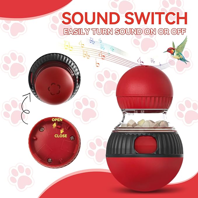 Interactive cat treat dispenser toy ball dispensing for cats interactive feeder toys indoor puzzle cats slow food puzzlesControl Diet& Reduce Boredom increase fun(All Breeds)