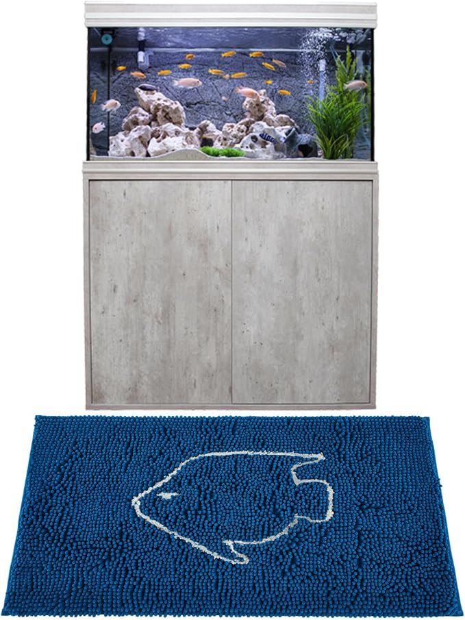 Large Aquarium Sponge Mats 20 x 36 Inch Fish Cleaning Mat Chenille Absorbent Sponge Pad for Aquariums Floor Decorative Gift Fish Hobbyists Maintenance Keep Clean