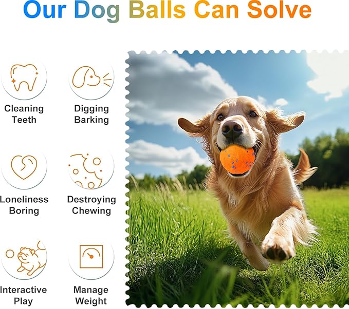 Interactive Dog Toys Ball, Automatic Moving, Bouncing Chew Toys, E-TPU Material, Suitable for Large and Medium-Sized Dogs, Used for Boredom Relief and Daily Training, USB Rechargeable