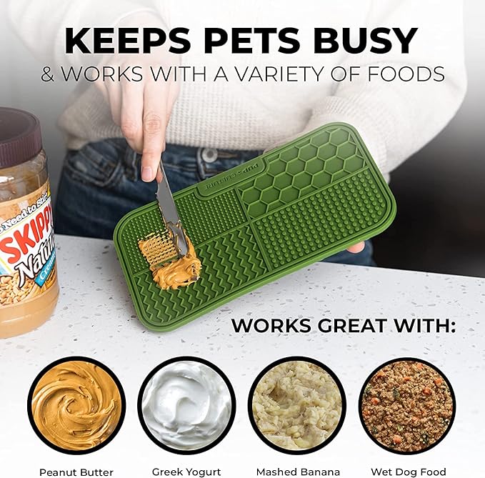 Pup Culture Dog Lick Mat for Dogs (2 Pack), Feeding Pad for Anxious Pets Plus 4 Different Puzzles for Mental Stimulation for Dogs - Supports Mental, Dental, and Digestive Health - Heavy Duty