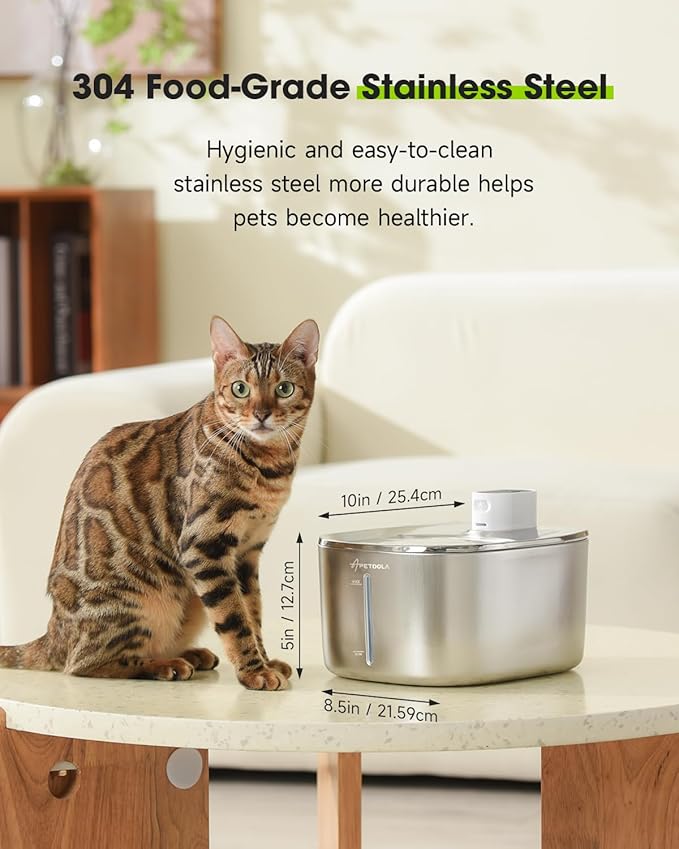 Automatic Cat Feeder+Wireless Cats Water Fountain Stainless Steel 4.5L Set,5G & 2.4G Pet Food Dispenser Feeders, Pet Dry Food, 1-10 Meals Per Day