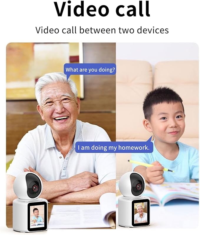 Two Way Pet Camera with 2.8 inch HD Screen, 1080P Video Calling Camera for Indoor Home Security, Indoor Home Nanny/Dog/Baby Security Device with Phone App