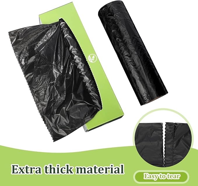 Sherr 10 Boxed Rolls 2000 Counts Dog Poop Bags Bulk Leak Proof Dog Waste Bags Doggy Poop Bags Pet Waste Bags for Puppy Pets Outdoor Walking and Travel, 10 Rolls of 200, Black