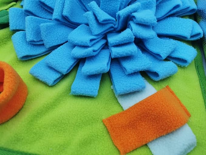 Dogs Snuffle Mat Pet Feeding Mats Puppy Sniffing Pad,Cat Doggies Interactive Puzzle Toys for Multiple Breeds Encourages Natural Foraging Skills,Training and Stress Release (Light Blue)