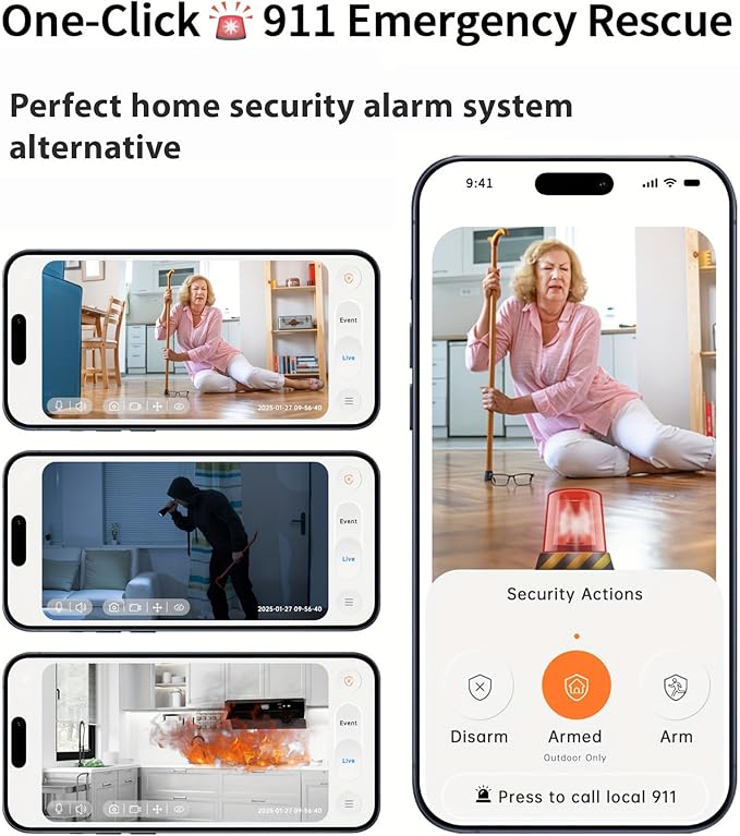 2K Cameras for Home Security, 2.4/5GHz Wi-Fi 6 Indoor Camera for Dog/Pet/Nanny/Baby with US Phone App, AI Text Recognition, Smart Search, Color Night Vision,2 Way Talk Mini Cam,Human Detection,2 Packs