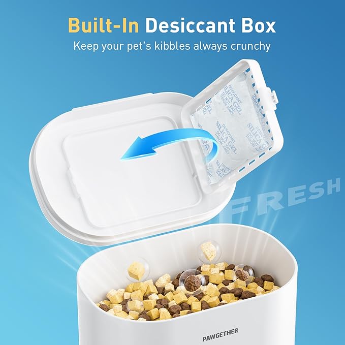 PAWGETHERยฎ Gravity Cat Feeder, Self-Dispensing Dog Food Dispenser, Pet Food Station 1 Gallon/3.5L Capacity Automatic Pet Feeder Cat & Dog Food Bowl, Easy to Fill