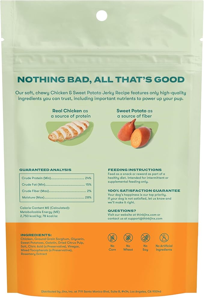 Jinx Chicken Tenders Jerky Dog Treats – Soft & Chewy, All Natural Dog Jerky Treats with Cage-Free Chicken - Pet Products for All Dogs (Puppies, Adults & Seniors) - 5oz