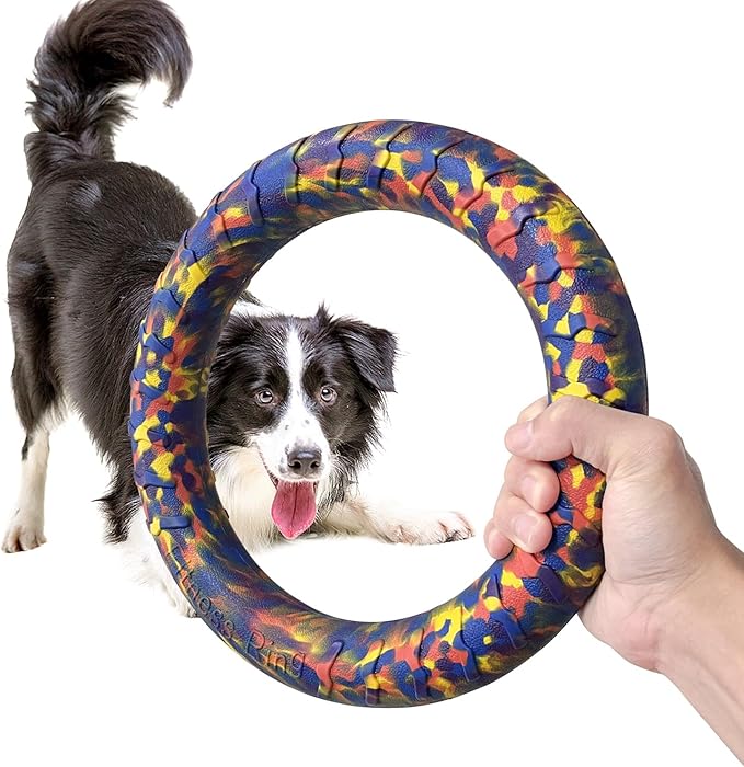 Indestructible Dog Toys Dog Chew Toy for Aggressive Chewers Flying Discs for Medium/Large Breeds Dog Training Ring