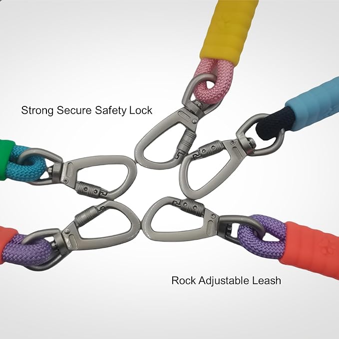 Hands Free Dog Leash,Adjustable Bungee Waist & Crossbody Leash with Comfortable Handle,Heavy Duty Nylon Rope for Small to Large Dogs,Safety Lock for Running,Hiking,Walking (Purple-6ft)