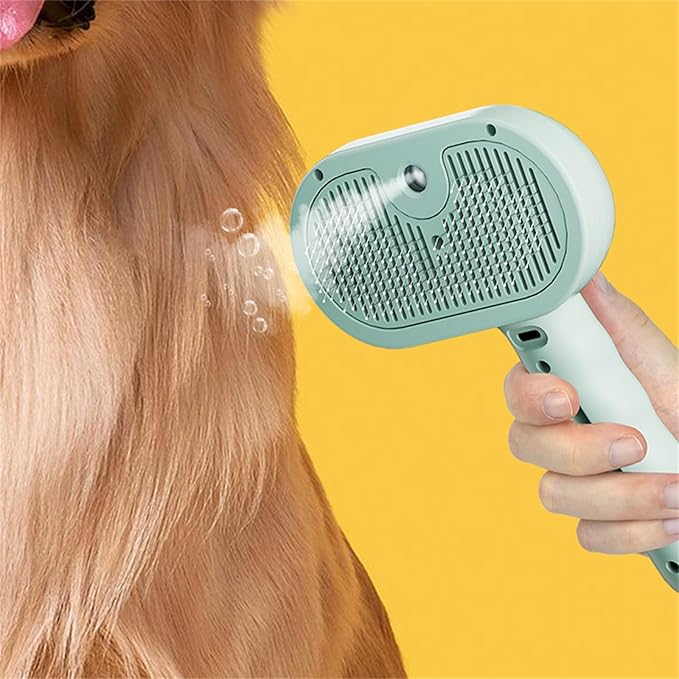 Glofur Pet Steam Brush, Pet Spray Brush for Cats, Spray Defur Comb with No-Rinse Shampoo for PetBathing, Dog Brush, SprayCat and DogBrush
