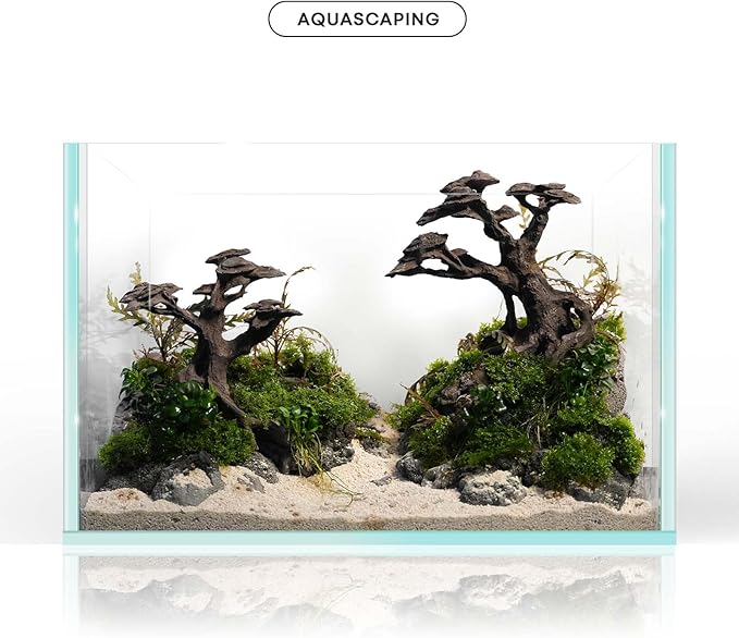 FZONE Resin Aquarium Driftwood, Aquarium Tree Decoration for Nano Aquascaping and Hardscape