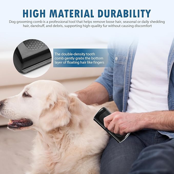 Deshedding Dog Brush, Groompro Deshedding Brush for Cats, Dogs, Rabbits, Horses, Ergonomic Pets Groomer for Matted Hair, 2PCS