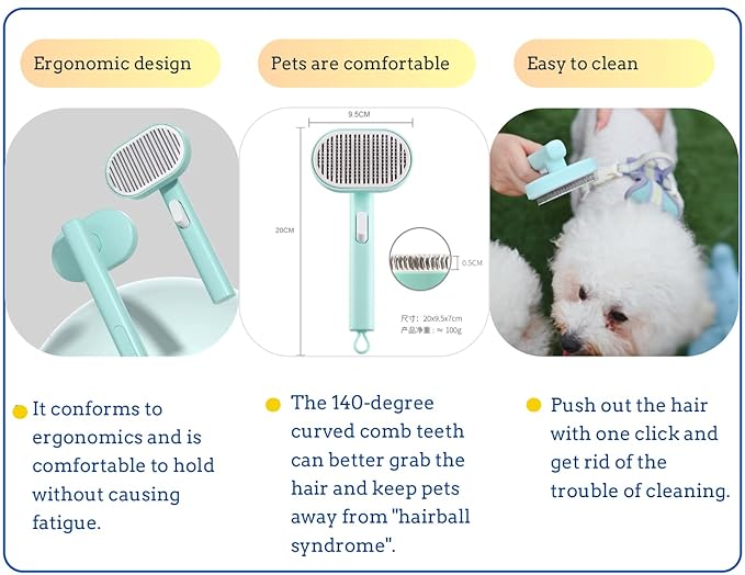 Dog cleaning and grooming 8-piece set, nail files with LED Light and Nail file, dog comb, cleaning brush, Bags Dispenser and trash waste bag, dog poop bags dispenser, grooming supply package