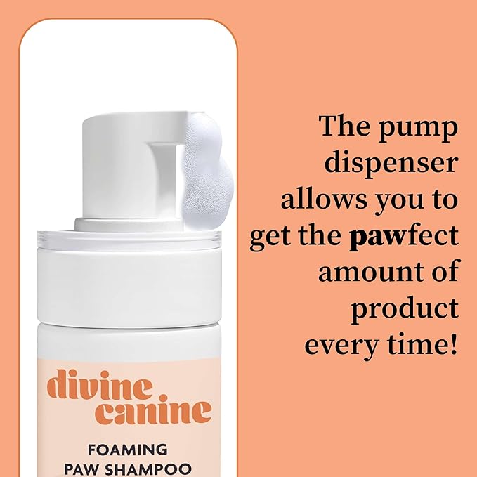 Foam Dog Paw Cleaner - 1.7 Fl Oz of Alcohol Free Foaming Paw Sanitizer Spritz - Made with Coconut, Aloe, Copaiba Oil, and Lemongrass Oil to Nourish and Clean Paws - Made in The USA