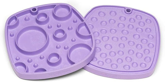 West Paw Seaflex Bubbles Feast Mat – All-in-One, Slow Feeder, Lick Mat – Encourages Foraging & Food Exploration - Engages Picky Eaters & Slow Feeding - Versatile – Easy to Clean, Non-Toxic - Lavender