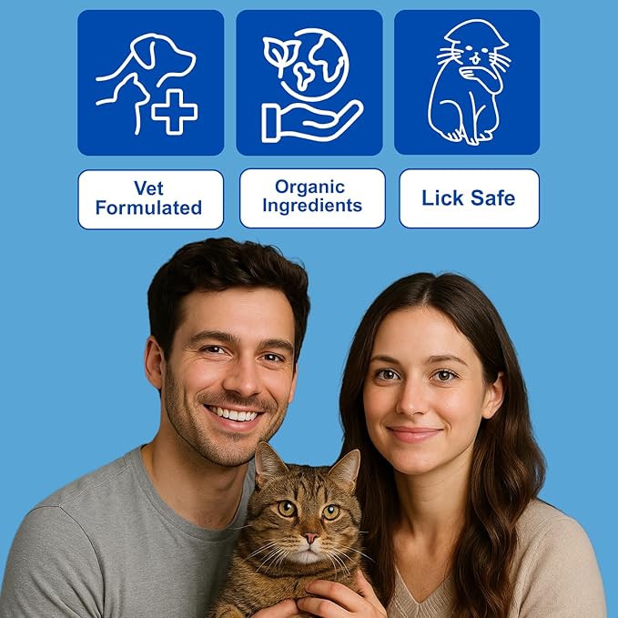 Sit. Stay. Forever. Dry Shampoo for Dogs & Cats – Organic Dry Bath Powder, Talco para Perros, Hypoallergenic, Odor Control for Smelly Dogs, No-Rinse, Anti-Itch, Safe & Natural, Made in The USA, 7 oz