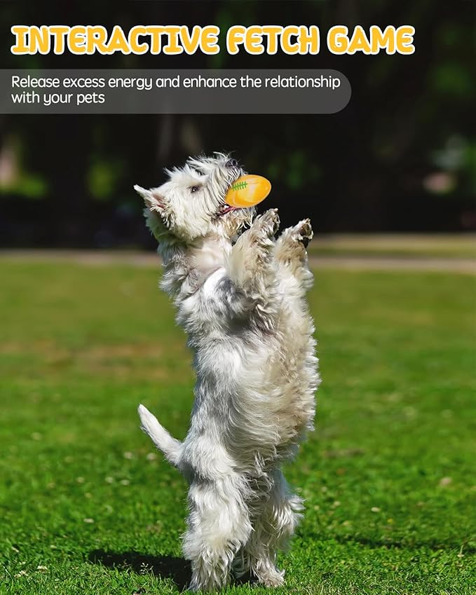 SCHITEC Dog Squeaky Toy Balls, Interactive Squeak Puppy Balls for Fetch Play, Latex Rubber Pet Toy for Puppies Mini Breed Small Dogs