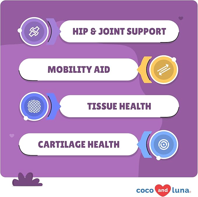 Joint Supplement for Dogs - 120 Chewable Tablets - with Glucosamine, Chondroitin, MSM and Manganese for Hip, Tissue, and Mobility Support, Dog Joint Pain Relief