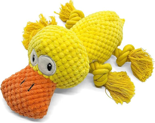 Indestructible Dog Squeak Toys for Big Dogs, Durable Chew Toys for Aggressive Chewers, Tough Stuffed Animals, Toys with Cotton Material and Crinkle Paper,Suitable for Large, Medium and Small Dogs