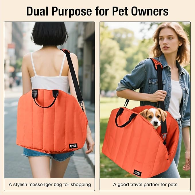 UTEE Dog Carrier for Medium Dogs, Fits Medium Over 20lbs – 3-in-1 Car Seat, Pet Travel Bag & Sling Bed | Ideal for Corgi, Shiba Inu, French Bulldog, Beagle | Washable & Stylish Travel Carrier