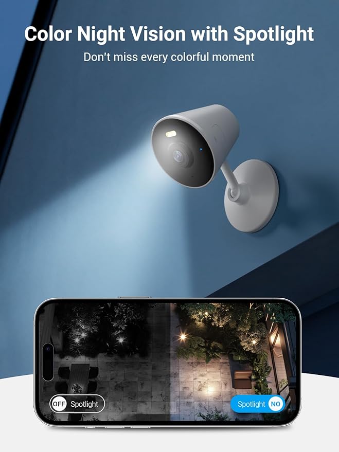 5G & 2.4G Indoor/Outdoor Security Camera for Home, Baby/Elder/Dog/Pet Camera with Phone App, WiFi Camera w/Spotlight Color Night Vision 2-Way Audio