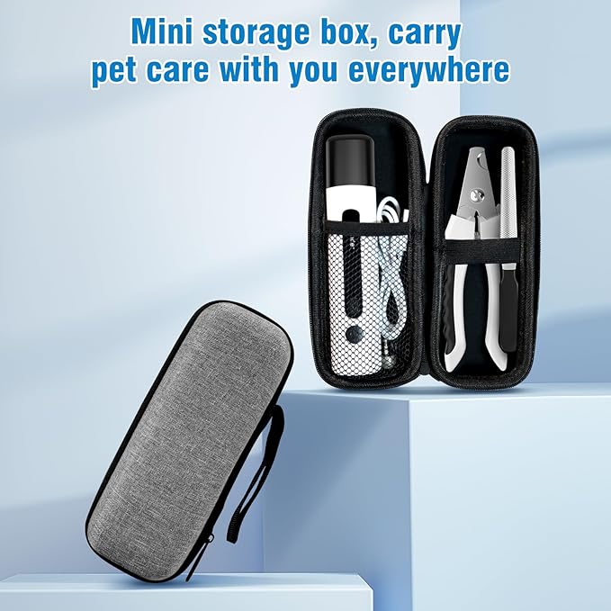 Dog Nail Grinder, 7-Speed Quiet Electric Dog Nail Trimmers, Dog Nail Clippers with Sponge Dust Collection & File for Small Medium Large Dogs, Rechargeable Pet Paw Grooming Supplies Kit