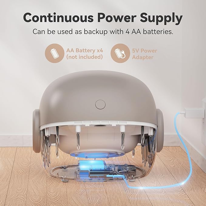 Upgraded RFID Cat Feeder with Collar Sensor – 4 Feeding Modes, Anti-Theft Pet Feeder for Multi-Cat Households, Timed Collar-Activated Feeder for Special Diets & Portion Control (Beige)