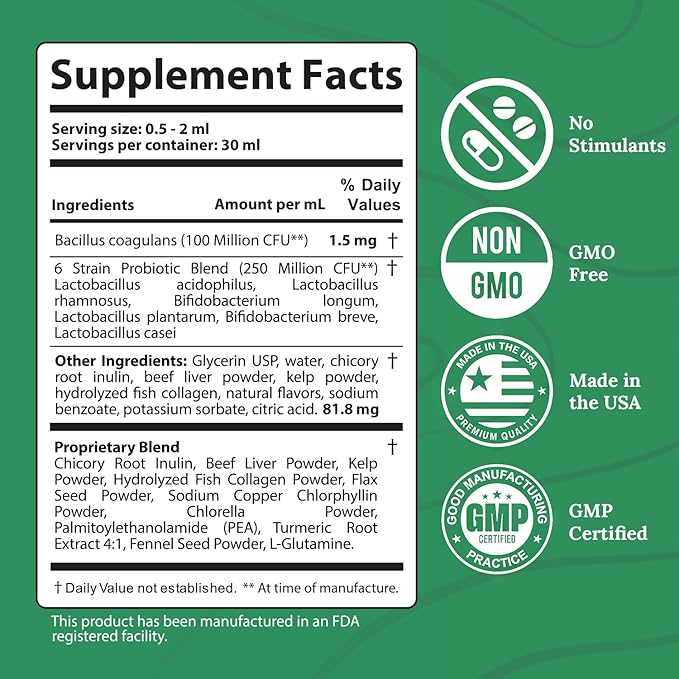 Pawbiotix Liquid probiotics for Dogs - Dog probiotics for Digestive Health | 100% Natural Dog Gut Health probiotics | probiotics for Dogs | Original Formula, Beacon Flavor, 1oz, 3 Month Supply