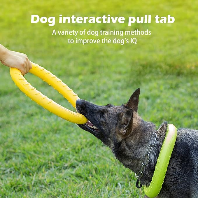 XL Large Indestructible Dog Toys, Dog Chew Toys for Aggressive Chewers,Flying Discs for Medium/Large Breeds. Floating Dog Ring Toys for Throwing, Catching, Grabbing. (12 Inch)