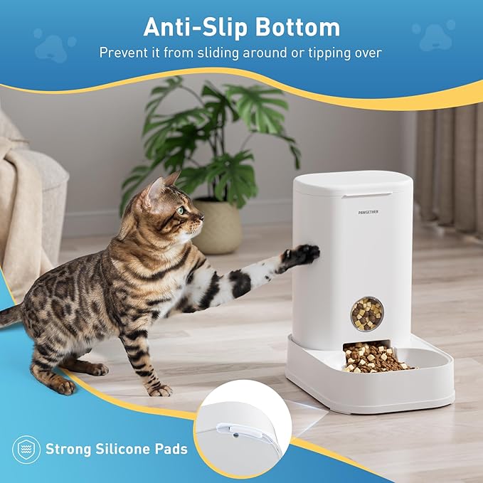 PAWGETHERยฎ Gravity Cat Feeder, Self-Dispensing Dog Food Dispenser, Pet Food Station 1 Gallon/3.5L Capacity Automatic Pet Feeder Cat & Dog Food Bowl, Easy to Fill