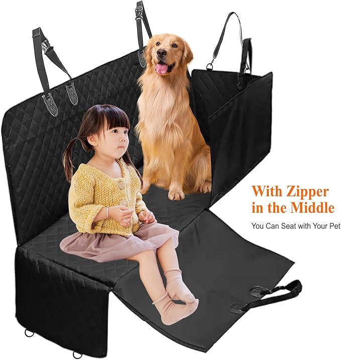 ICWEIMEI Dog Car Seat Cover, Waterproof Back Seat Covers for Dog Travel Non-Slip Pet Car Seat Protector Pet Car Seat Cover for Cars Trucks SUV
