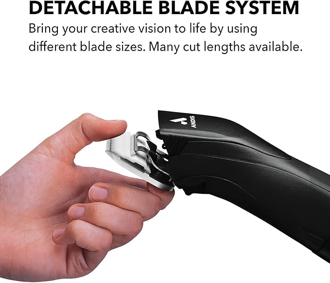 Andis 79170 Pulse Zr II 5-Speed Detachable Blade Clipper, Cordless Animal/Dog Grooming, Removable Lithium Ion Battery, LED Charge Light, Black