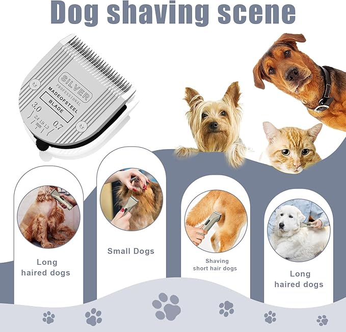 3PCS 5 in 1 Replacement Blades Compatible with Wahl Bravura Clipper Chromado,Creativa,Figura Dog Clippers for Dogs Grooming (5in1/3Pack)