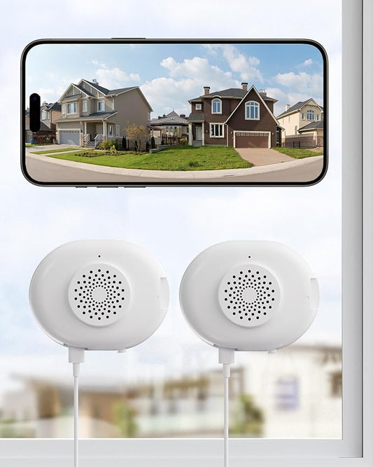 ZOSI 2 x C680 2K Window Security Camera with Full Color Night Vision, 3MP Indoor Plug-in WiFi Camera for Home Security, Human Vehicle Detection, 2.4/5GHz WiFi, 24/7 Recording, Easy Install