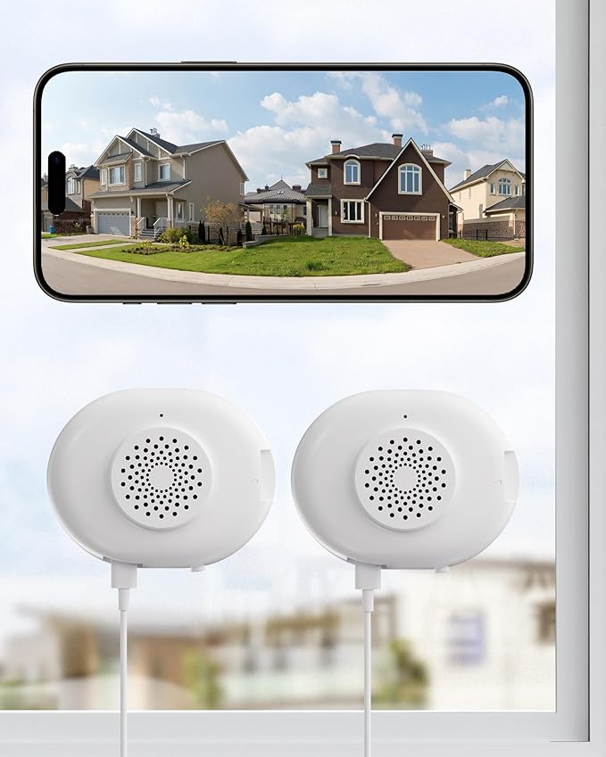 ZOSI 2 x C680 2K Window Security Camera with Full Color Night Vision, 3MP Indoor Plug-in WiFi Camera for Home Security, Human Vehicle Detection, 2.4/5GHz WiFi, 24/7 Recording, Easy Install