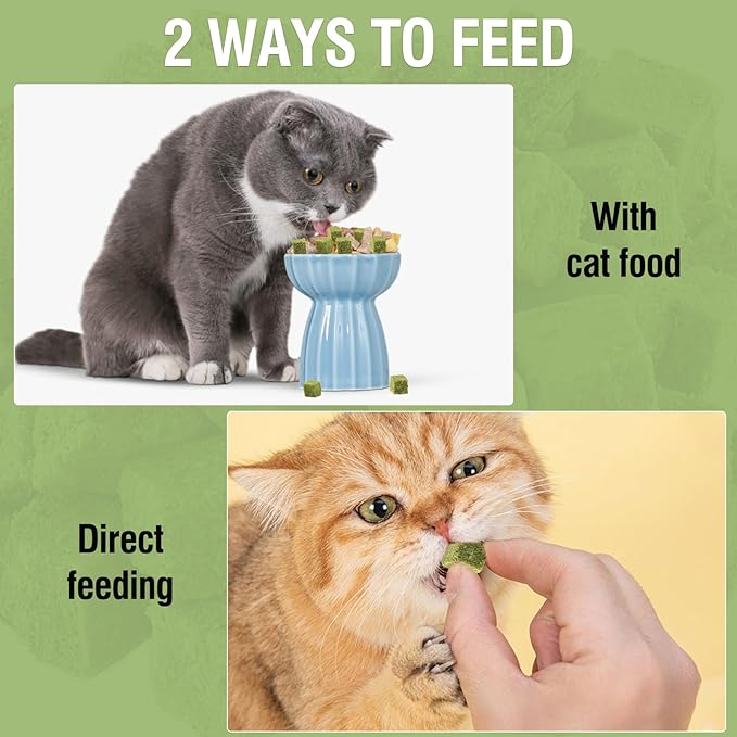 60g/2.12oz Cat Grass Teething Toy Hairballs,Chew Treats for Cats,Edible Cat Chew Toys,Natural for Cats,Teeth Cleaning and Hairball Removal