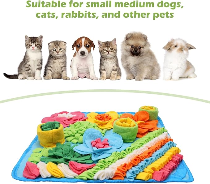 KeeKit Snuffle Mat for Dogs, Pet Snuffle Mat for Small and Medium Breed Dogs, Sniff Mat Slow Feeding Mat Encourages Natural Foraging Skills, Foraging Mat for Small Dogs Cats