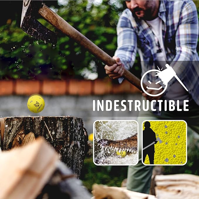 Dog Balls Chew Toys Tennis Ball for Aggressive Chewers Teething Molar Toys Water Toy Interactive Fetch Balls Gift Set for Large Medium Dog and Puppies (4 Pack, 2.75 inch)